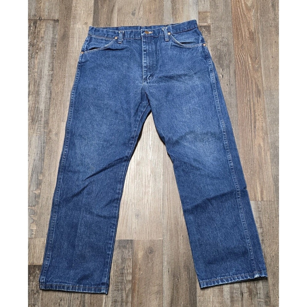 Wrangler 13MWZ Jeans Mens 36x30 (36x26.5) Cowboy Cut Blue Original Fit Denim